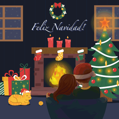 Feliz Navidad GIFs - Hermosas tarjetas de felicitación animadas