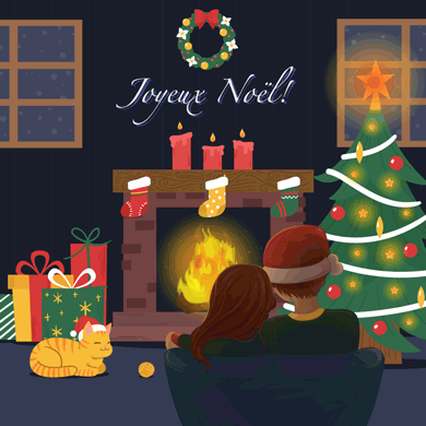 Joyeux Noël GIFs - Belles cartes de voeux animées