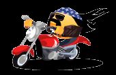 Motocyklowe emotikony GIF - 30 animowanych obrazów motocyklistów