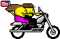 GIFy motocyklů emodži - 30 animovaných obrázků emoji pro cyklisty