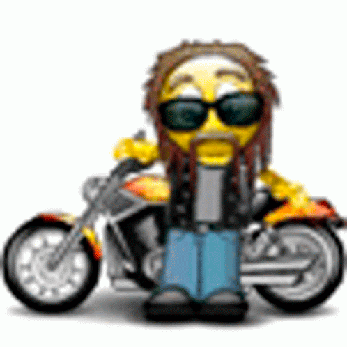 GIFy motocyklů emodži - 30 animovaných obrázků emoji pro cyklisty