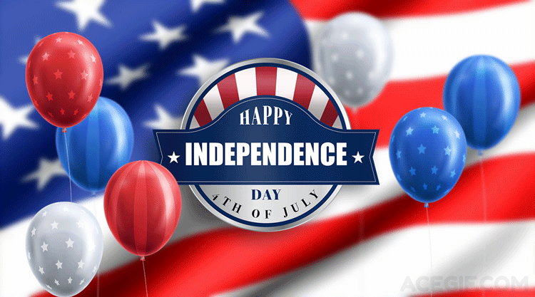 USA Happy Independence Day GIFs - 4th of July Greeting Cards