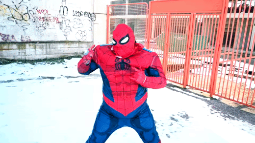 Tjock Spiderman GIFer