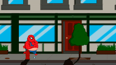 GIFs de hombre araña gordo - 100 divertidas imágenes animadas