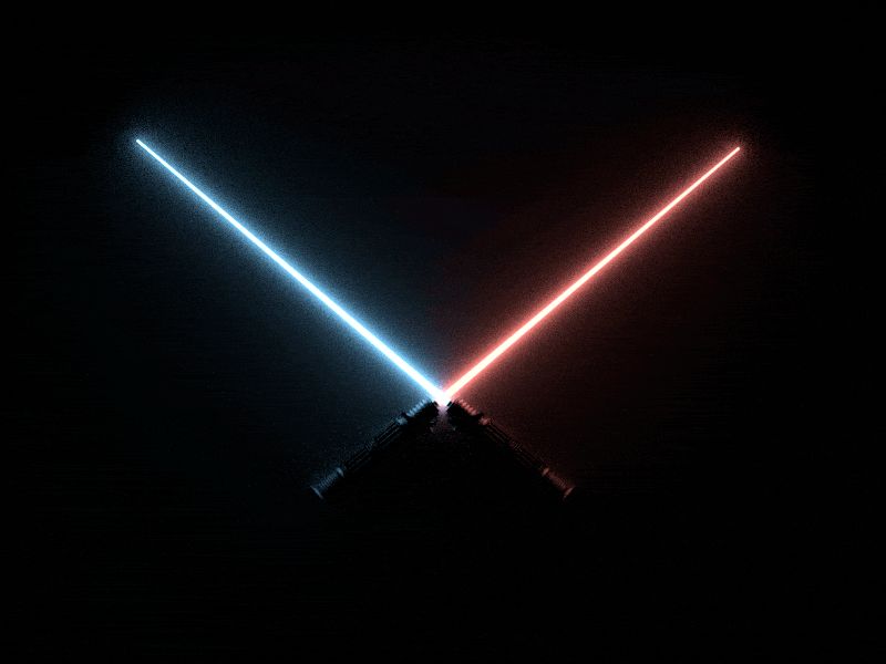 GIFy z mieczem świetlnym - 100 animowanych zdjęć mieczy laserowych