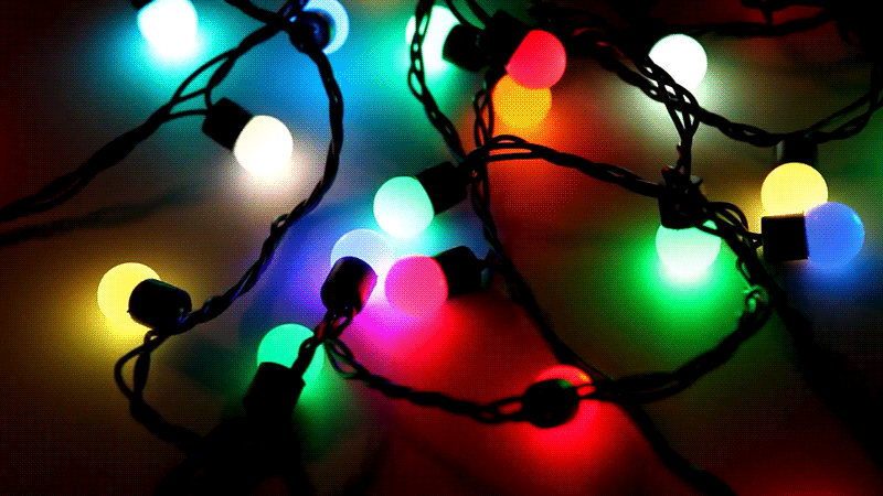 Świąteczne lampki GIF - animowane oświetlenie świąteczne