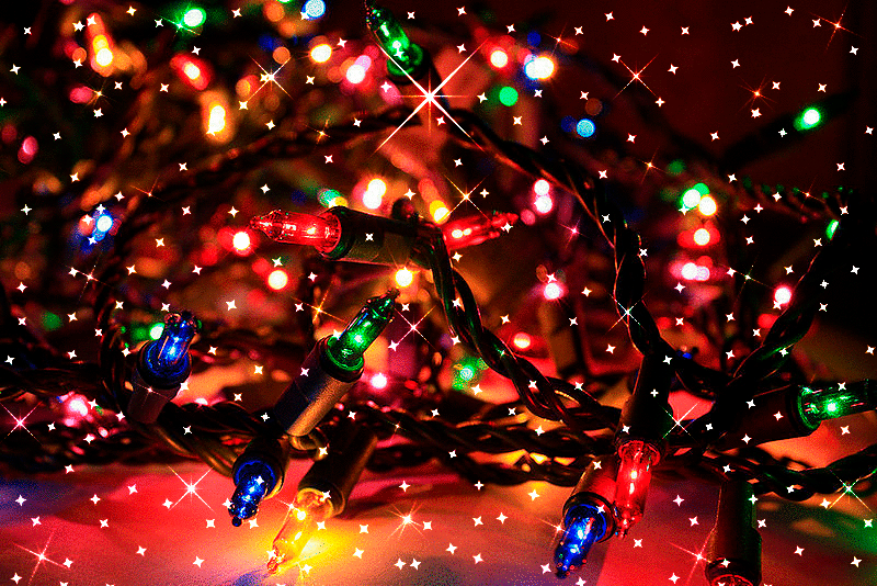 クリスマスライトGIF、祝日に合う照明アニメーション