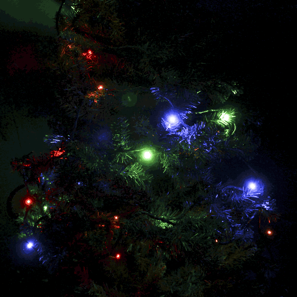 GIF de luces navideñas - Iluminación navideña animada