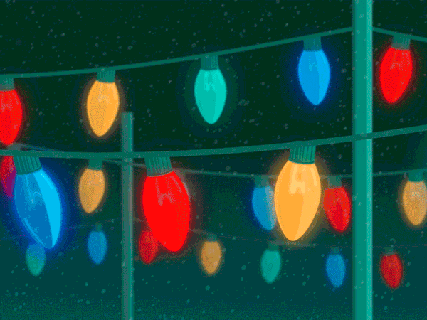 Le GIF di luci di Natale