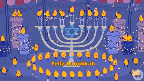 Feliz Hanukkah GIFs - Cartões comemorativos exclusivos de graça