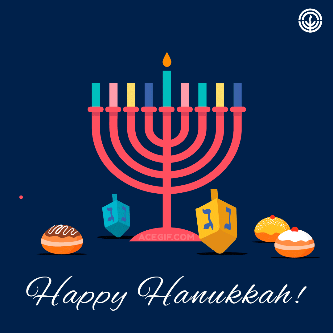 Happy Hanukkah GIFs Unique Animated Greeting Cards For Free