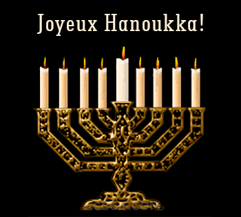 Décorations Hanoukka - Bannière Joyeux Hanoukka Et 16 Suspensions Bleu Et Doré Avec étoile De David Et Menorah