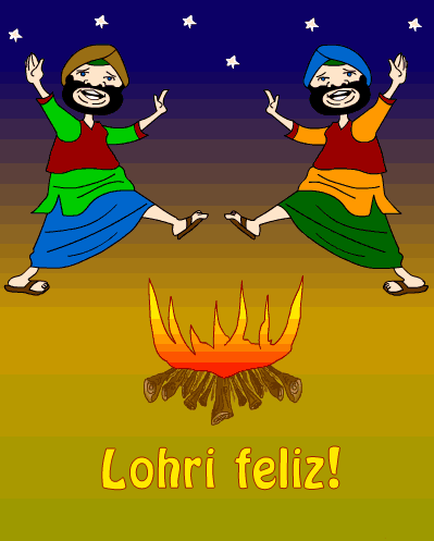 Lohri Feliz GIFs - cartões animados para o festival da Lohri