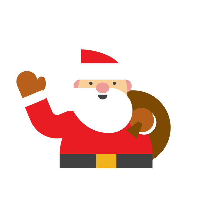 サンタクロースのGIF、サンタのクリスマスのアニメーション写真