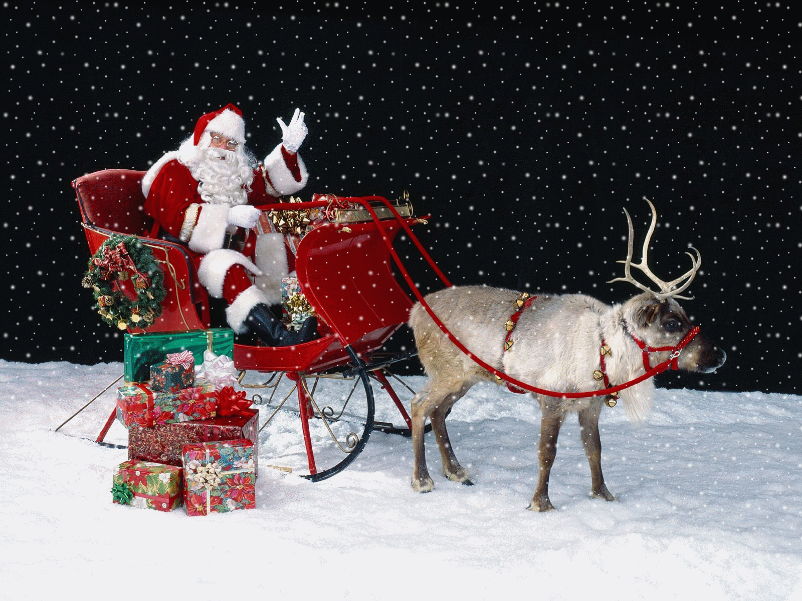 GIFy ze Świętym Mikołajem - animowane obrazki ze Świętym Mikołajem