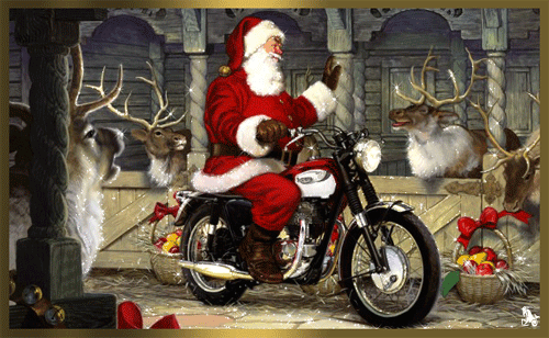 サンタクロースのGIF、サンタのクリスマスのアニメーション写真