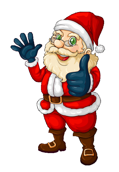 Санта Клаус гифки - Анимированные картинки Санты на Рождество