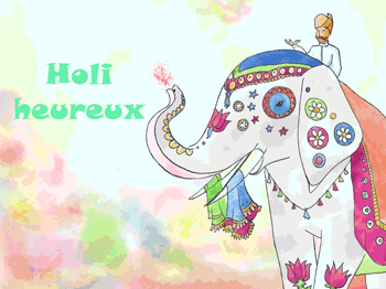 Holi heureux GIFs - Cartes de vœux animées pour Holi