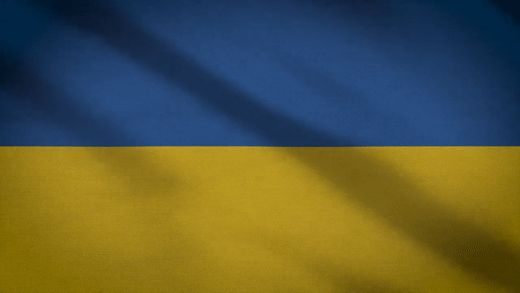Bandera ondeando de Ucrania en GIF