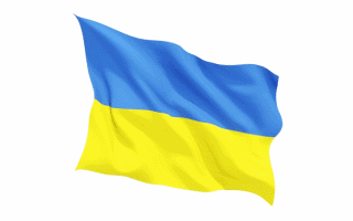 GIFy s vlající vlajkou Ukrajiny