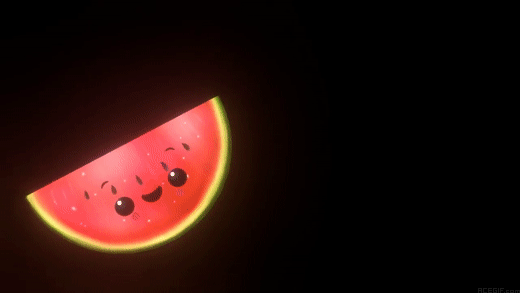 GIFy tančícího melounu - 64 pohyblivých obrázků