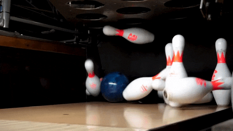 GIF di palline da bowling blu - GIF di meme animati scandalosi