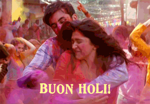 Buon Holi GIF - Cartoline d'auguri animati per Holi