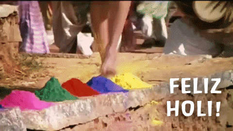 Feliz Holi GIFs - Tarjetas de felicitación animadas para Holi