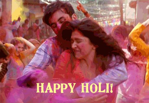 Happy Holi GIFs - Animated Greeting Cards For Holi