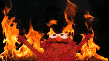 Elmo en llamas GIF