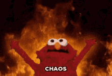 GIFs do Elmo pegando fogo