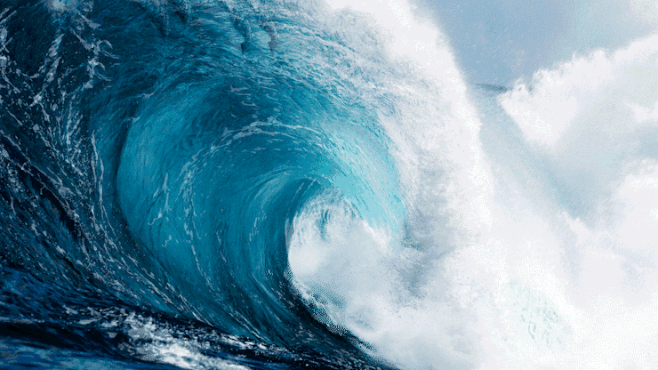Гифки океанских волн