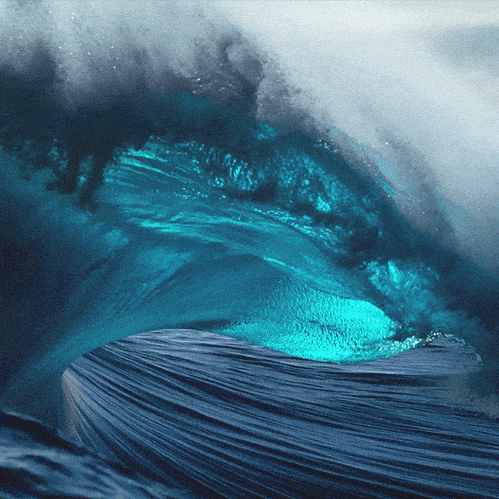 GIFy s mořskými vlnami
