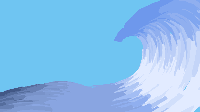 GIFy s mořskými vlnami