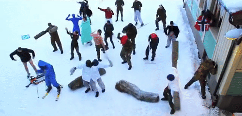 GIF-y taneczne na śniegu