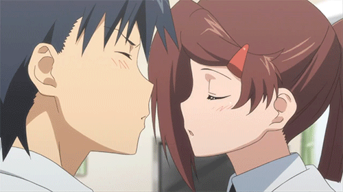 GIF Anime Polibky - Skvělá sbírka - Všechny druhy polibků