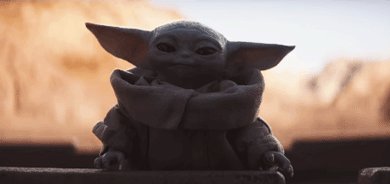 Baby Yoda GIFy - 30 animowanych obrazów tego uroczego dziecka