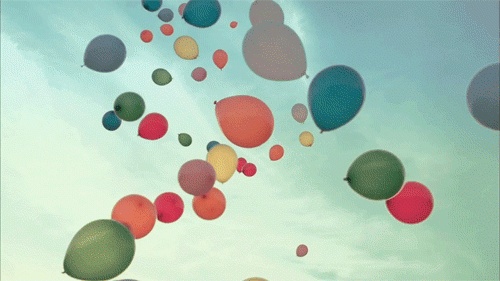 GIF-bilder av ballonger för födelsedag, för en semester