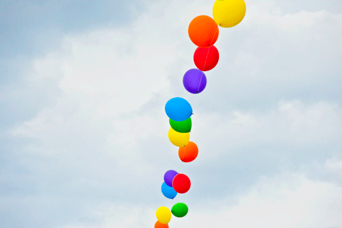 GIF balões para aniversário ou outra celebração - 60 GIFs