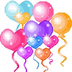 GIF Luftballons für Geburtstag oder andere Feierlichkeiten