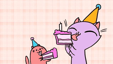 Katts födelsedag GIF - 40 animerade GIF-bilder gratis