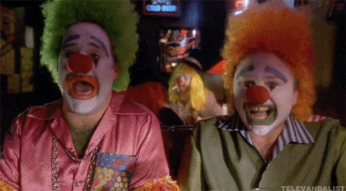 Clowner GIF - animerade GIFs av roliga eller läskiga clowner