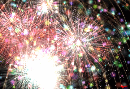 GIFs Fogos de Artifício - Fogo comemorativo no céu! 40 peças