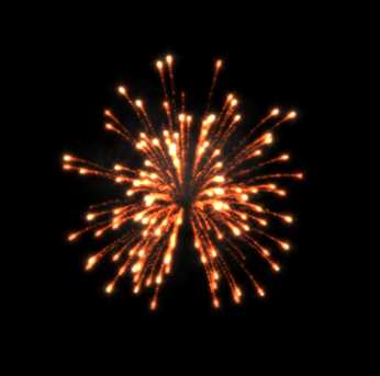 GIFs ohňostroje - Slavnostní požár na obloze! 40 kusů animovaných obrázků