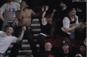Funny GIFs Celebration, Success, Victory - 60 pieces of animated pictures