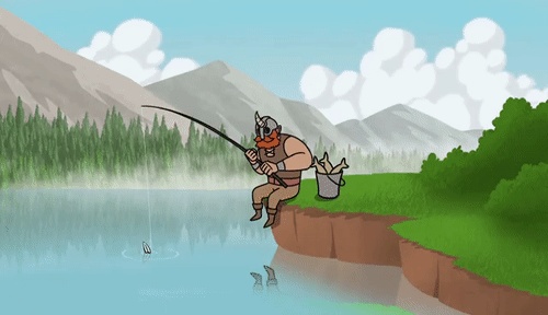 Zábavné GIFy pro rybolov - 73 animovaných obrázků o rybaření