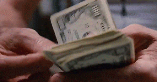 GIFs Dinheiro - Caindo as notas, contando, jogando dinheiro
