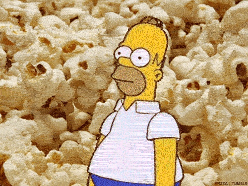 Zjada popcorn GIFy - 70 animowanych obrazów GIF za darmo