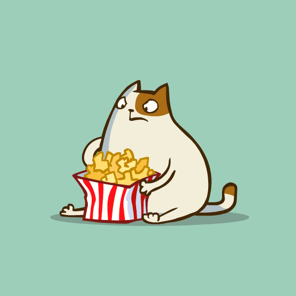 GIF-Animation von Essen von Popcorn