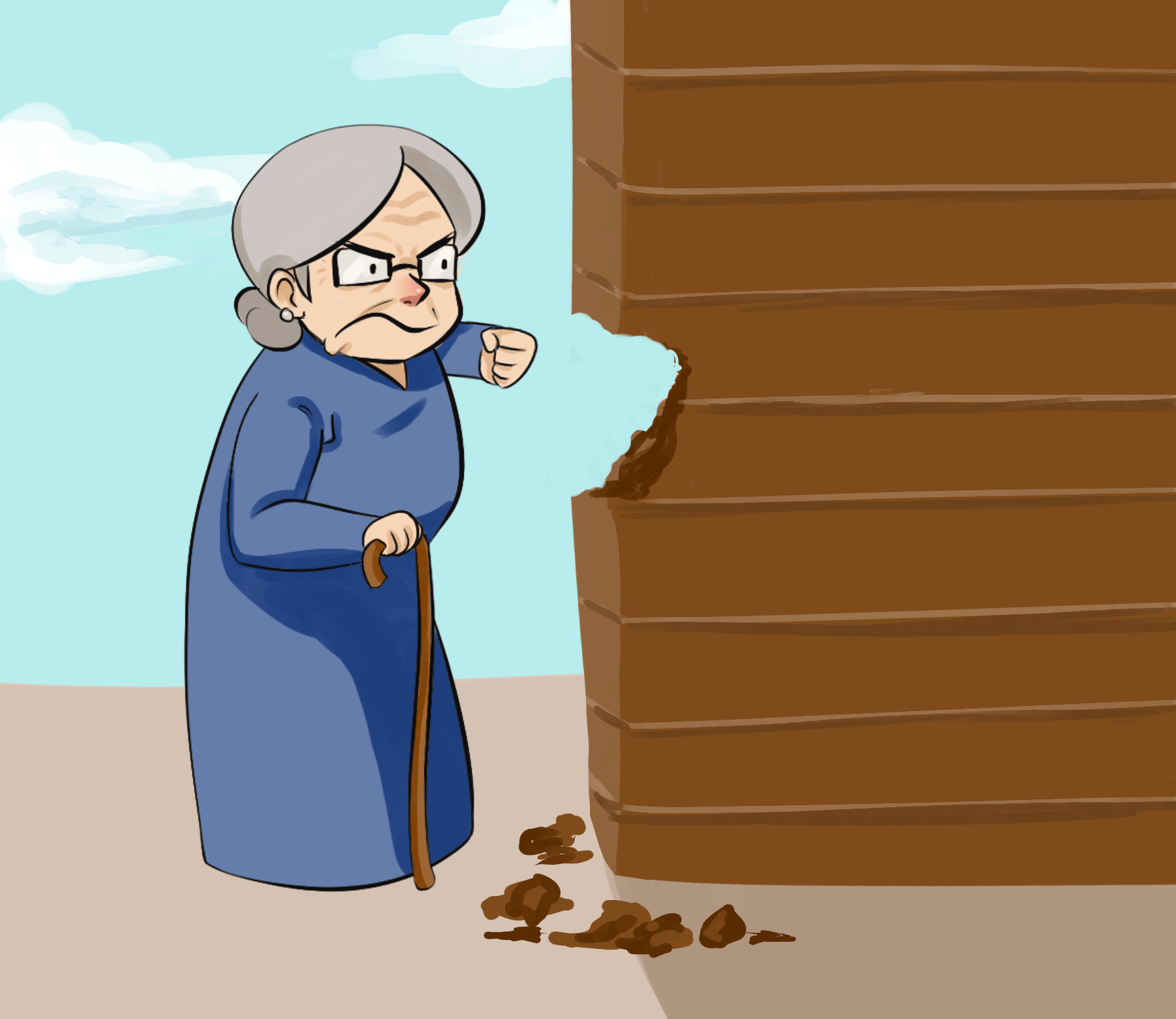 Angry old lady gif
